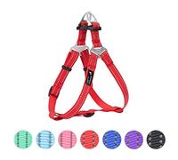EXCELLENT ELITE SPANKER Step In Dog Harness Reflective Pet Harness Adjustable No Pull Dog Harness Puppy Harness for Small Medium Large Dogs Training Walking（RED-M)