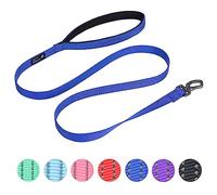 EXCELLENT ELITE SPANKER Strong Durable Reflective Dog Walking Leash Traction Rope 4 Feet Long 3/4" Wide with Comfortable Padded Handle for Small Dog(Blue)