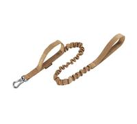 EXCELLENT ELITE SPANKER Tactical Bungee Dog Leash Elastic Leads Rope with 2 Padded Control Handle for Small and Medium Dogs(Brown)