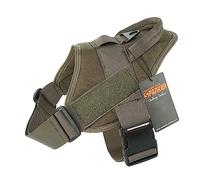 EXCELLENT ELITE SPANKER Tactical Dog Vest Training Military Patrol Service Dog Harness Easy Control Adjustable No-Pull Nylon Pet Harness with Handle for Small Medium Large Dogs(Army Green-L)