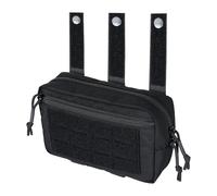 EXCELLENT ELITE SPANKER Tactical Molle Pouch Admin Pouch Tactical Dump Drop Pouch EDC Utility Bag with Hook and Loop Panel for Tactical Vest(BLK)