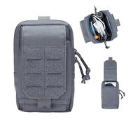 EXCELLENT ELITE SPANKER Tactical Molle Pouch Molle Phone Pouch EDC Utility Belt Pouch Phone Holder Bag For Sports Fishing Camping(GRY)