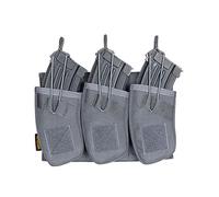 EXCELLENT ELITE SPANKER Tactical Open Top Magazine Single/Double/Triple Mag Pouch AK47 AK74 AR-15 Pmags Magazine(Triple-Grey)