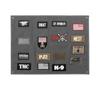 EXCELLENT ELITE SPANKER Tactical Patchs Display Board Foldable Military Patch Holder Panel(Gry,L)