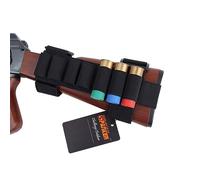 EXCELLENT ELITE SPANKER Tactical Rifle Buttstock Buttstock Shell Holder Hunting Tactical Shotgun Pouches Tactical Nylon 12 Gauge Shotgun Bullet Shell Holder(Black)