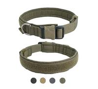 EXCELLENT ELITE SPANKER Tactical Small Puppy Dog Collar Nylon Adjustable Heavy Duty Military for Small Medium and Large Dogs Pet(RGN-L)