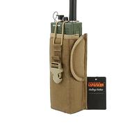 EXCELLENT ELITE SPANKER Tactical Universal Radio Holster Pouch Holder Case Bag Molle Adjustable Military Walkie Talkie Holder(Coyote Brown)