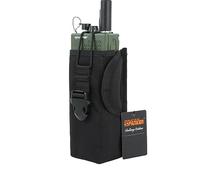 EXCELLENT ELITE SPANKER Tactical Universal Radio Holster Pouch Holder Case Bag Molle Adjustable Military Walkie Talkie Holder(Black)