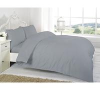 Excellent Hotel Quality Single Grey T200 Egyptian Cotton Duvet Cover Bedding Set with Pillowcases Cover Bed - Single Size, Grey