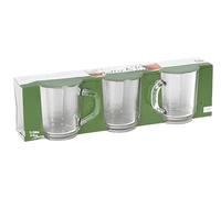 Excellent Houseware Set of 3 240ml Glass Tea Coffee Cup Mug