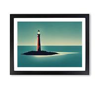 Excellent Lighthouse H1022 Framed Print for Living Room Bedroom Home Office Décor, Wall Art Picture Ready to Hang, Black A3 Frame (46 x 34 cm)