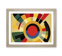 Excellent Modern Abstract Art H1022 Framed Print for Living Room Bedroom Home Office Décor, Wall Art Picture Ready to Hang, Oak A3 Frame (46 x 34 cm)