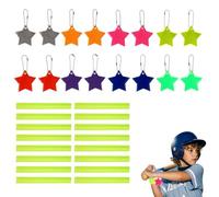 Excellent reflectors for young people - set of 36 consisting of reflector pendants and snap bracelets, versatile, ideal as a gift for young people and animal lovers