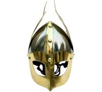 EXCELLENT STORE Medieval Wing Helmet with Eye Mask - Viking & Norman King Replica SCA LARP Armor Steel Gladiator Helmet for Costume & Roleplay,