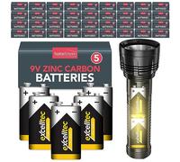 Excelltec 180pk Bulk 9V Zinc Carbon Batteries, Heavy Duty PP3 9V Battery, Long-Lasting Power, Reliable Performance, Ideal for Smoke Alarms, Toys, Remote Controls, Clocks and Small Electronics