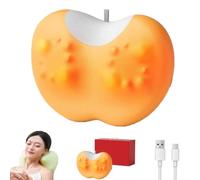 Excellten - 3D Kneading Massage Pillow, 3D Kneading Neck & Back Massage Pillow with Heat & Memory Foam, Cordless Shiatsu Neck Back Massager Pillow, Deep Tissue Kneading Massage for Full Body (Yellow)
