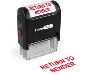 ExcelMark RETURN TO SENDER Self Inking Rubber Stamp - Red Ink (42A1539WEB-R)