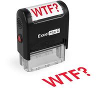 ExcelMark Self-Inking Novelty Message Stamp - WTF? - Red Ink