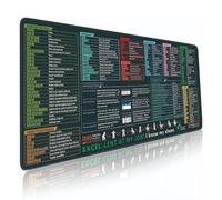 Excelpad Shortcut Mousepad, Excel Cheat Sheet, Excel Mouse Pad With Formulas, Computer Shortcut Desk Mat (80*30cm/31.5*11.8in, Type D)