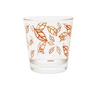 Excelsa Enjoy Set of 6 Glasses with Leaves Design, Orange