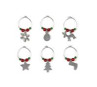 Excelsa For You Christmas Wine Glass Marker, Set of 6 Christmas Decorations