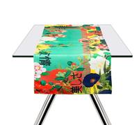 Excelsa Furisode Table Runner, 60% Cotton, 40% Polyester, 45 x 140 cm, Oriental Decoration