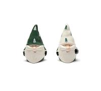 Excelsa Green Winter Ceramic Salt and Pepper Shakers Set of 2