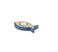 Excelsa Ocean Candle Holder, Blue, Size: 13.5 x 6.5 x h.2