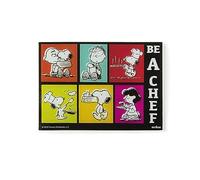 Excelsa Peanuts Be Kitchen Chopping Board, Shatterproof Glass, 25 x 35 cm