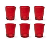 Excelsa Portofino Set 6 Glasses, Red, 30 Cl., Blown Glass