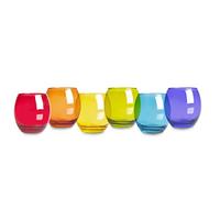 Excelsa San Josè Set of 6 Water Glasses, Glass, Multi-Coloured