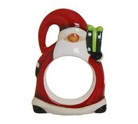 Excelsa Santa Claus napkin, Ceramic, Red, 5 X 2 X 7 cm