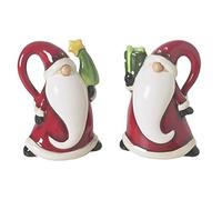 Excelsa Santa Claus Salt and Pepper Set Ceramic 6 x 4.5 x 8 cm Red