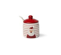 Excelsa Snowman Sugar Bowl with Teaspoon, 250 milliliters, Ceramic