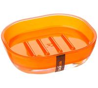 Excelsa Soap Dish, Polystyrol, Orange, 15.7 x 11 x 4 cm
