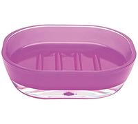 Excelsa Soap Dish, Polystyrol, Purple, 15.7 x 11 x 4 cm