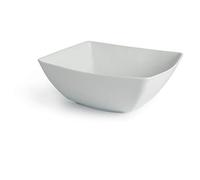 Excelsa White Home Square Salad Bowl 23 x 23 cm, Porcelain, White