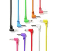 ExcelValley - 10 Pack - Right Angle Mono Modular Patch Cables - 3.5mm