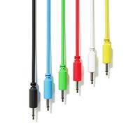 ExcelValley - 6A-Pack - Mono Modular Patch Cables - TS 3.5mm 1/8" Eurorack Synthesizer [45 cm - 18"]