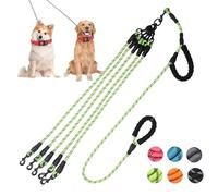 Exceptional 360 Anti-Tangle & No Pull 5-Way Dog Leash - 5 Handle & Reflective for Safety & Convenience (Green, Medium Dogs)