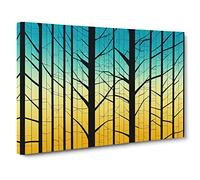 Exceptional Abstract Forest Canvas Wall Art Print 30x20 Inch