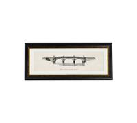 Exceptional Art c.1700's Architectural Elevations of Bridges - 95 x 38cm - Black - Chatsworth Bridge