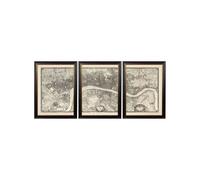 Exceptional Art c.1746 London Triptych Map - 200cm x 92cm - Oxford