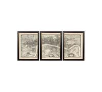 Exceptional Art c.1746 London Triptych Map - 300cm x 120cm - Oxford Slim