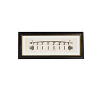 Exceptional Art c.1756 Architectural Elevations of Bridges - 95 x 38cm - Black - Westminster Bridge