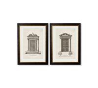 Exceptional Art c.1756 Architectural Studies of Doors - 50 x 70cm - Oxford Slim - Collection of 2