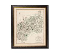 Exceptional Art c.1806 County Maps of England - 84 x 70cm - Black - Gloucestershire