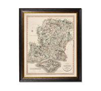 Exceptional Art c.1806 County Maps of England - 84 x 70cm - Black - Hampshire