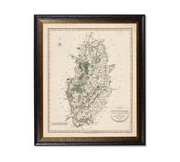 Exceptional Art c.1806 County Maps of England - 84 x 70cm - Black - Nottinghamshire