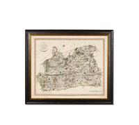 Exceptional Art c.1806 County Maps of England - 84 x 70cm - Black - Surrey